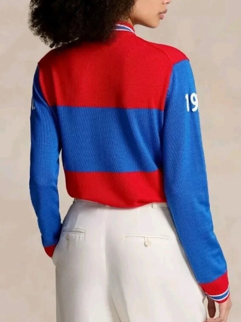 NWT Polo Ralph Lauren Polo Sport Washable Wool Cycling Sweater Size Large